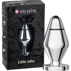 Mystim Butt Plug Little John - E-Stim Analtoy, Ø 5 cm, Metall, Erotikspielzeug