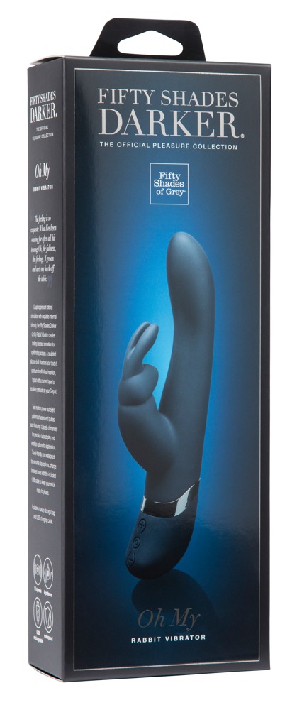 Oh My...! Silikon Rabbitvibrator - Wiederaufladbar, 25,4 cm, Ø 4 cm, Wasserdicht