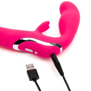 happyrabbit Strapless Doppelvibrator mit Klitorisreizer - Vibrator Set in Silikon - Schwarz happyrabbit Strapless Doppelvibrator mit Klitorisreizer - Vibrator Set in Silikon - Schwarz – Bild 5