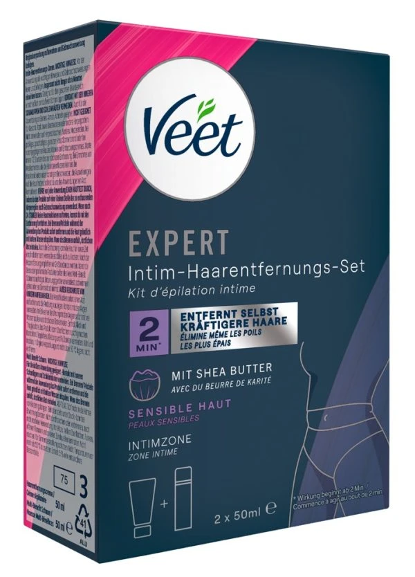Veet EXPERT Intim-Haarentfernungs-Set - Sensible Haut, 2-teilig