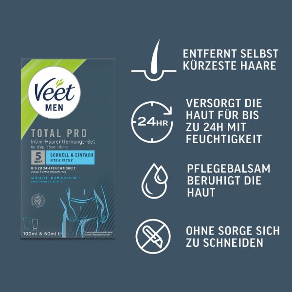Veet Men TOTAL PRO Intim-Haarentfernungs-Set Veet Men TOTAL PRO Intim-Haarentfernungs-Set