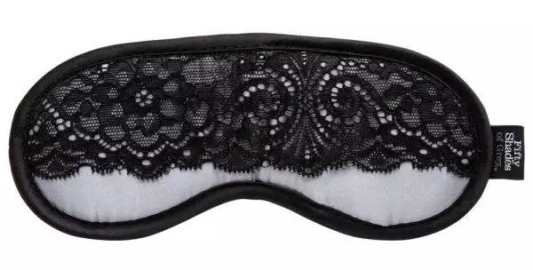 Fifty Shades of Grey Play Nice Satin Augenmaske, Silber/Schwarz