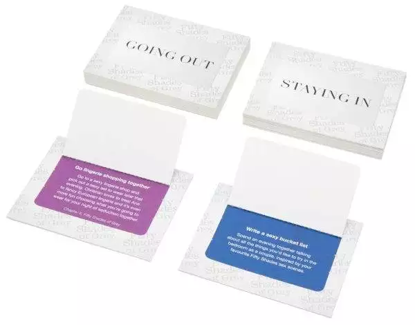 Fifty Shades of Grey Play Nice Date Night Idea Cards, Größe: Standard, Farbe: Schwarz-Weiß