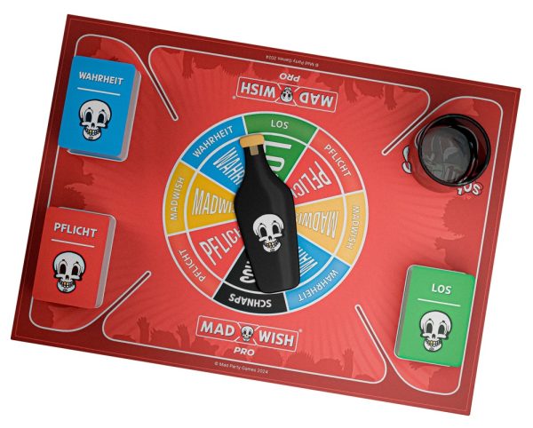 MadWish Pro Party Game - Trinkspiel, Wahrheit oder Pflicht, Flaschendrehen - Spaß & Lacher - Party-Brettspiel - Deutsche Version MadWish Pro Party Game - Trinkspiel, Wahrheit oder Pflicht, Flaschendrehen - Spaß & Lacher - Party-Brettspiel - Deutsche Version