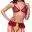 Cottelli COSTUMES - Verführerisches Dessous-Set, Karo-Look, Rot, Größe /