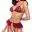 Cottelli COSTUMES - Verführerisches Dessous-Set, Karo-Look, Rot, Größe /