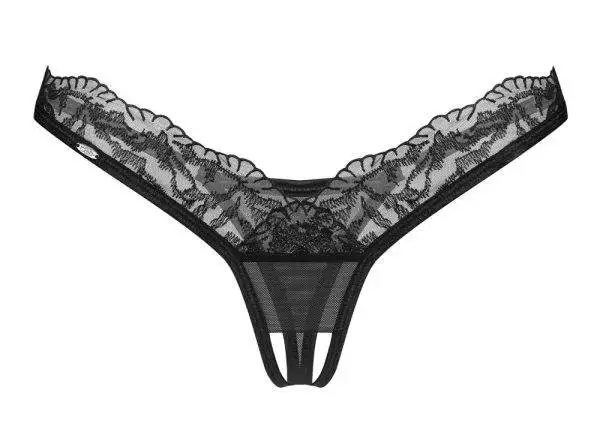 Obsessive Arrowel Schwarzer Tüll-String Ouvert Mit Spitze Obsessive Arrowel Schwarzer Tüll-String Ouvert Mit Spitze
