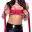 Cottelli Satin Bondageschal Dunkelrot/Schwarz 6cm x 150cm