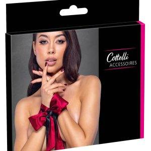 Cottelli Satin Bondageschal Dunkelrot/Schwarz 6cm x 150cm