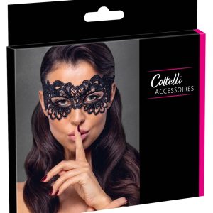 Schwarze Spitzen-Augenmaske - Elegantes Accessoire für geheimnisvolle Nächte