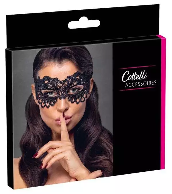 Schwarze Spitzen-Augenmaske - Elegantes Accessoire für geheimnisvolle Nächte