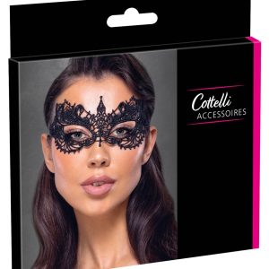 Cottelli ACCESSOIRES Spitzen Augenmaske in Schwarz