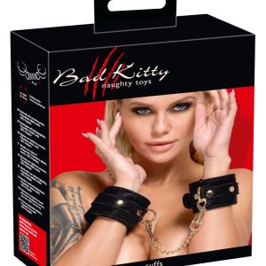Bad Kitty Elegante Handfesseln - Tiefschwarz & Gold, verstellbar
