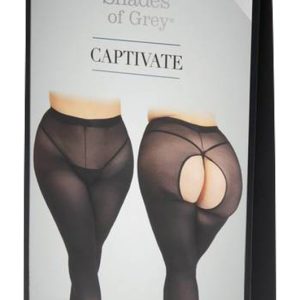 Fifty Shades of Grey Captivate Spanking Strumpfhose, Größe S/M, Schwarz