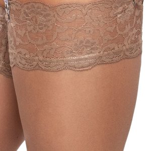 Cottelli LEGWARE Nudefarbene Seidige Strümpfe mit Spitzen-Abschluss, 20 DEN, Oeko-Tex zertifiziert Cottelli LEGWARE Nudefarbene Seidige Strümpfe mit Spitzen-Abschluss, 20 DEN, Oeko-Tex zertifiziert – Bild 4