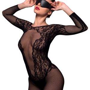 Fifty Shades of Grey Langarm-Catsuit Captivate in Netzstruktur, Body und Strümpfe mit Cut-outs, schwarz Fifty Shades of Grey Langarm-Catsuit Captivate in Netzstruktur, Body und Strümpfe mit Cut-outs, schwarz – Bild 4
