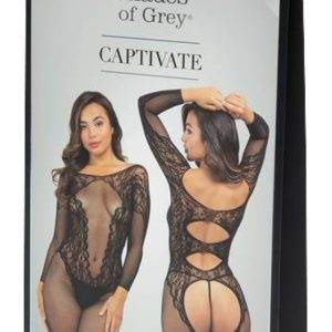 Fifty Shades of Grey Langarm-Catsuit Captivate in Netzstruktur, Body und Strümpfe mit Cut-outs, schwarz