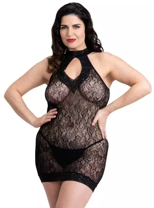 Fifty Shades of Grey Captivate Spitzenkleid mit Cut-out, Schwarz, XS