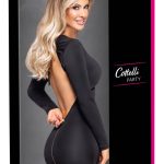 Cottelli PARTY Schwarzes Minikleid mit tiefem Rückenausschnitt und 2-Wege-Reißverschluss