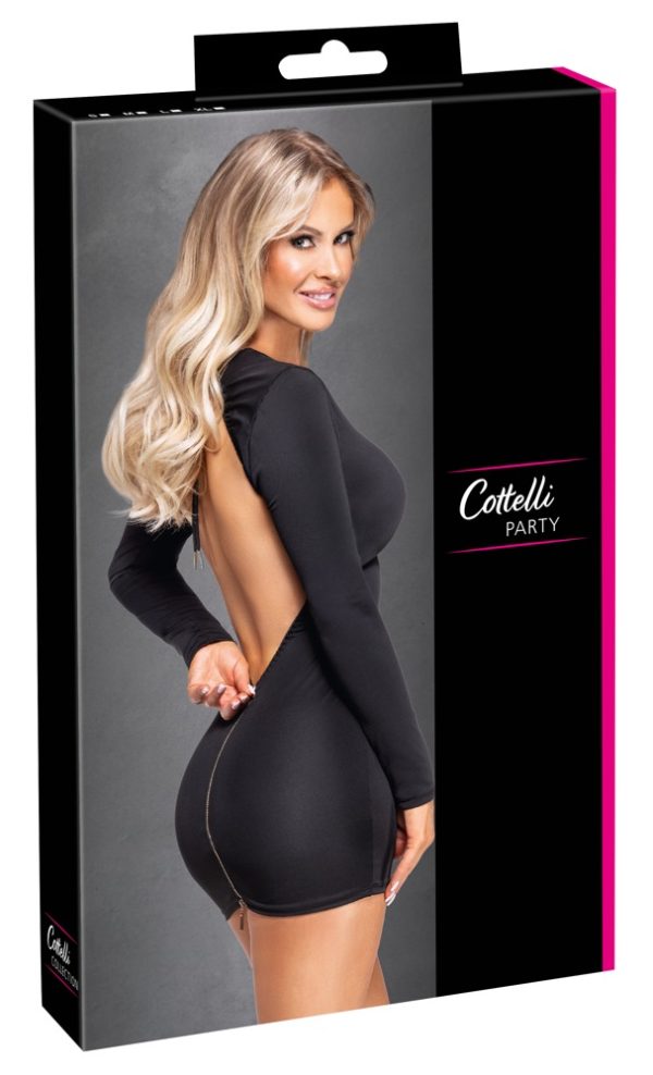 Cottelli PARTY Minikleid - Schwarzes Stretchkleid mit tiefem Rückenausschnitt