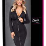 Party Dress - Gold Zip - Schwarz