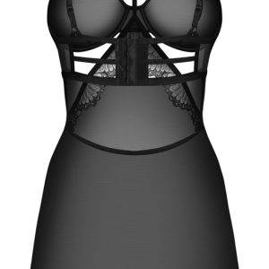 Obsessive Arrowel Schwarzes Negligé - Figurbetontes Powernet-Transparenz Dessous Obsessive Arrowel Schwarzes Negligé - Figurbetontes Powernet-Transparenz Dessous – Bild 4