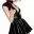 Black Level Lack-Minikleid mit Ring-Detail, Schwarz, S/M