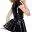 Black Level Lack-Minikleid mit Ring-Detail, Schwarz, S/M