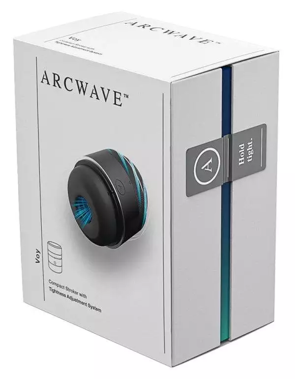 Arcwave Masturbator Voy - Premium-Masturbator mit Tightness Adjustment System, Clean Tech Silikon, 8 Stufen, ergonomisches Format, hinten offen, inkl. pjur-Gleitgel