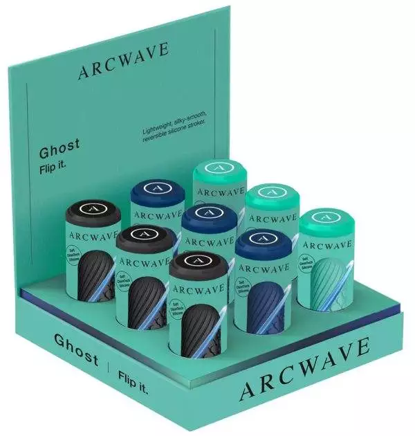 Arcwave Ghost Wendbare Masturbator-Sleeves im Tresendisplay Combo Pack - Black, Blue, Mint
