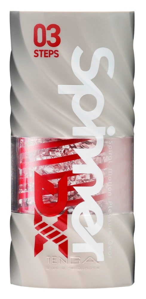 50060660000_verp Spinner DX Masturbator von Tenga in Schwarz/Rot, Größe M