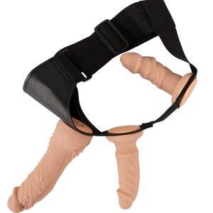 You2Toys Your Strap-On Collection 4-teiliges Set, verstellbarer Strap-on-String, Naturvibrator, 2 Naturdildos, Silikon, Schwarz You2Toys Your Strap-On Collection 4-teiliges Set, verstellbarer Strap-on-String, Naturvibrator, 2 Naturdildos, Silikon, Schwarz – Bild 3