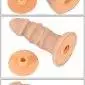 You2Toys Your Strap-On Collection 4-teiliges Set, verstellbarer Strap-on-String, Naturvibrator, 2 Naturdildos, Silikon, Schwarz