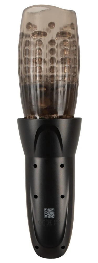 STROKER Rotating Masturbator with Vibration and Thrust Function, smoke-colored