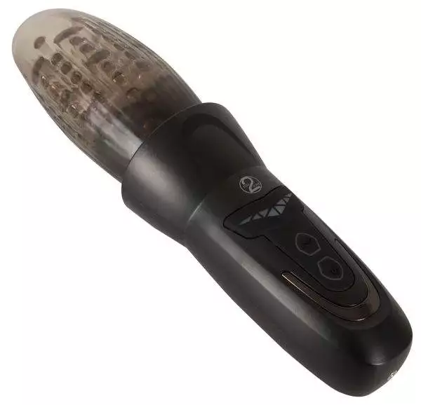 STROKER Rotating Masturbator with Vibration and Thrust Function, smoke-colored