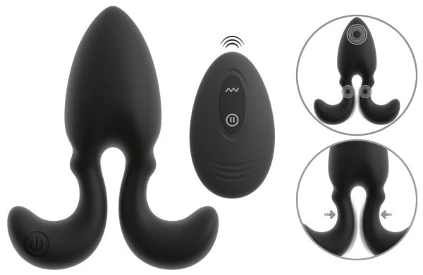 ANOS RC Vibrating Butt Plug mit flexiblen Armen, wiederaufladbar, wasserdicht