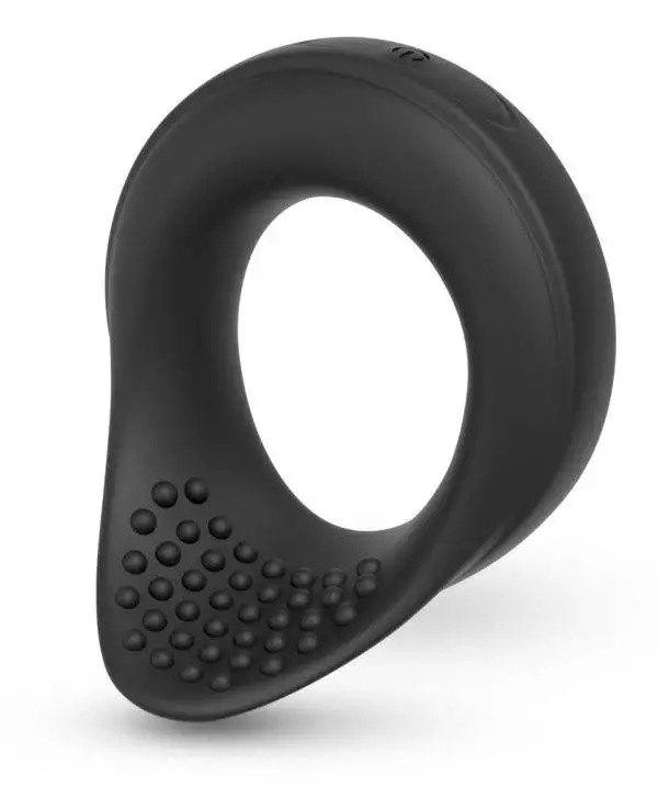 Rebel Ball Ring with Vibration – Testicle massage and erection enhancement – Silicone cock ring – Black