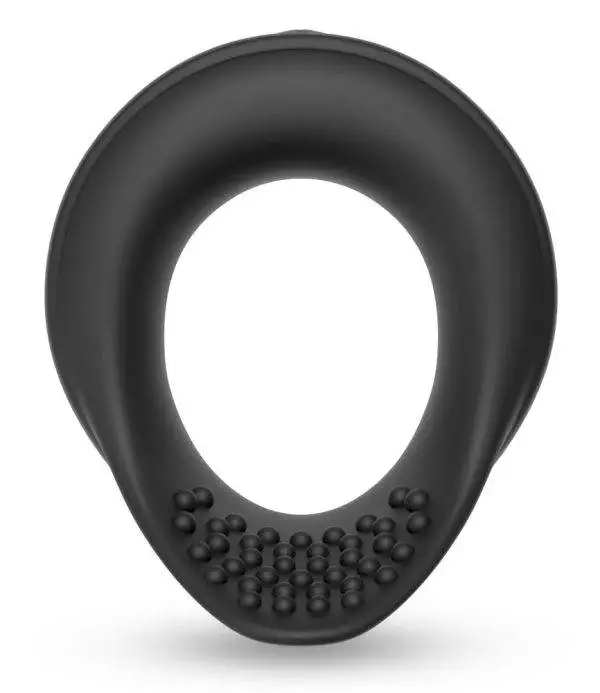 Rebel Ball Ring with Vibration – Testicle massage and erection enhancement – Silicone cock ring – Black