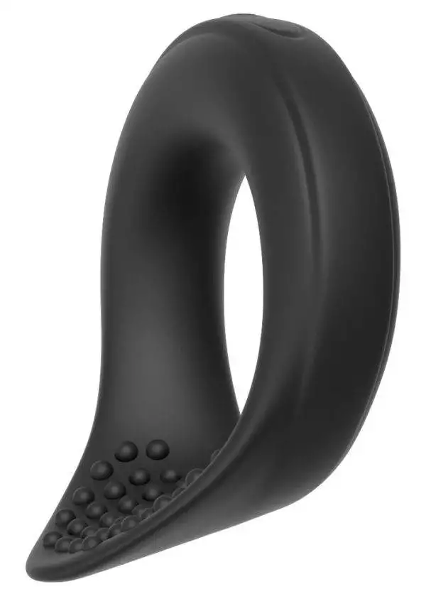 Rebel Ball Ring with Vibration – Testicle massage and erection enhancement – Silicone cock ring – Black