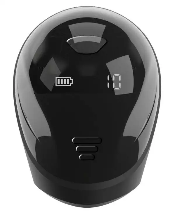 Rebel Glans Masturbation Cup Trainer - Penisspitzen-Vibrator, 10 Vibrationsmodi, wasserdicht, wiederaufladbar - Schwarz