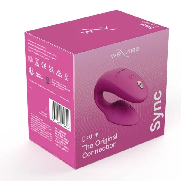 We-Vibe Sync2 Paarvibrator - 10 Vibrationsmodi - G-Zone Stimulation - Fernbedienung & App-Steuerung - Wasserdicht - Wiederaufladbar