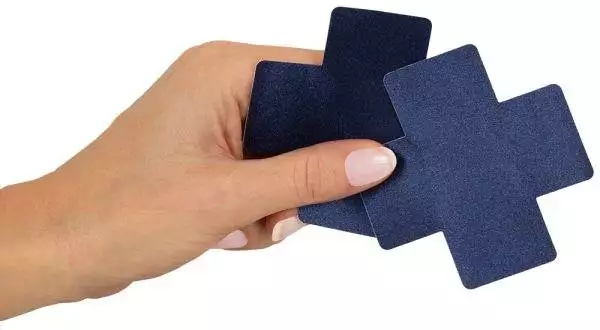StyleStar - Dunkelblaue Nippel-Kreuze, Größe: 8 x 8 cm, Farbe: Dunkelblau – D