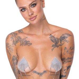 Cottelli ACCESSOIRES Silber Glitzer Nipple Sticker Quadrat Cottelli ACCESSOIRES Silber Glitzer Nipple Sticker Quadrat – Bild 4