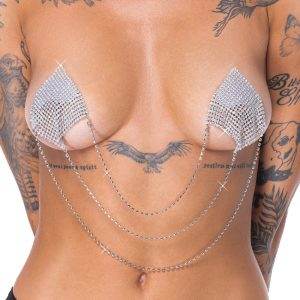 Cottelli ACCESSOIRES Silber Glitzer Nipple Sticker Quadrat Cottelli ACCESSOIRES Silber Glitzer Nipple Sticker Quadrat – Bild 5