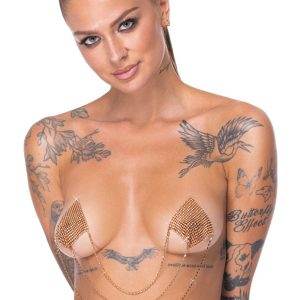 Cottelli ACCESSOIRES Goldene Nipple Sticker Square Glitzer-Rauten 6,5 cm - Wiederverwendbar Cottelli ACCESSOIRES Goldene Nipple Sticker Square Glitzer-Rauten 6,5 cm - Wiederverwendbar – Bild 4