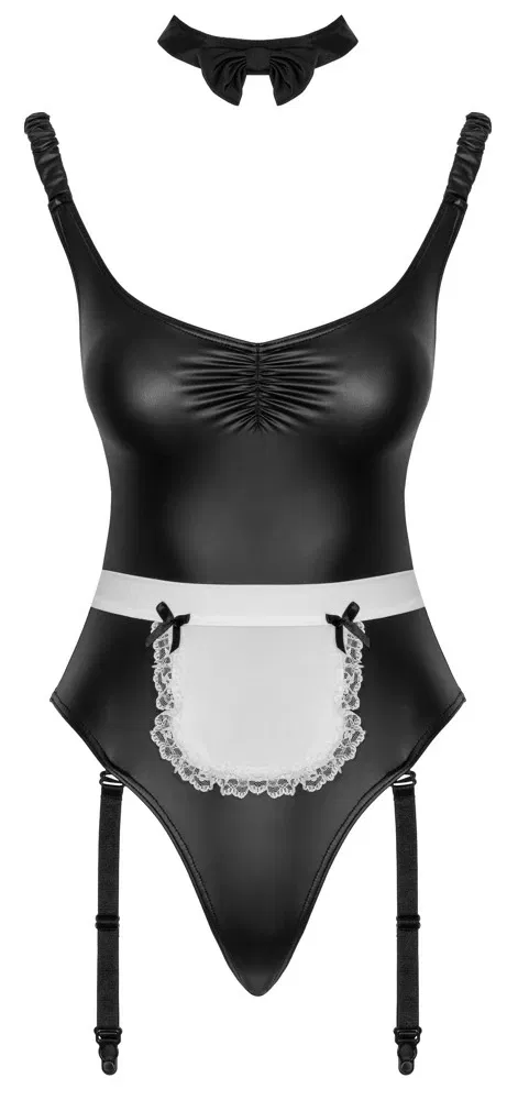 Cottelli COSTUMES Sexy Servier-Set in Schwarz/Weiß, Größe S-M