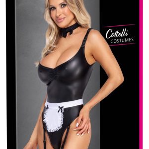 Cottelli COSTUMES Damen Dienstmädchen Set - 3-teilig, Schwarz