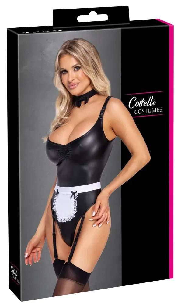 Cottelli COSTUMES Sexy Servier-Set in Schwarz/Weiß, Größe S-M