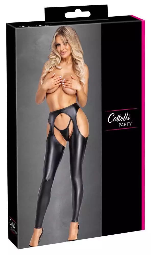Cottelli PARTY Hautnah Mattlook Chaps ouvert - Schwarz