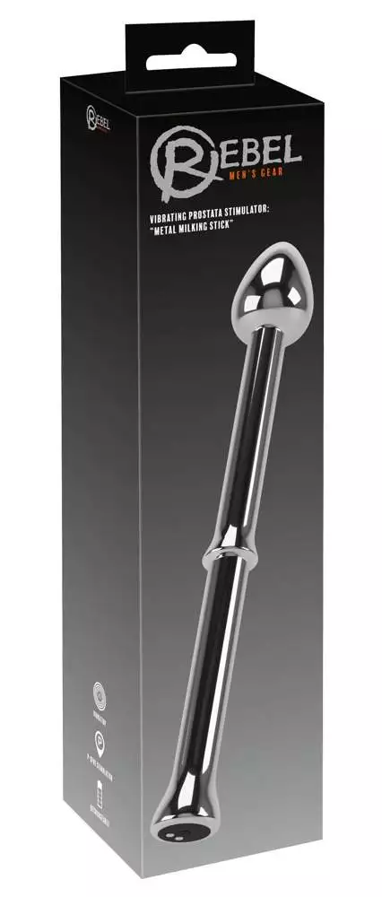 54033830000_verp Rebel Prostata Massagestab "Metal Milking Stick" - Silber
